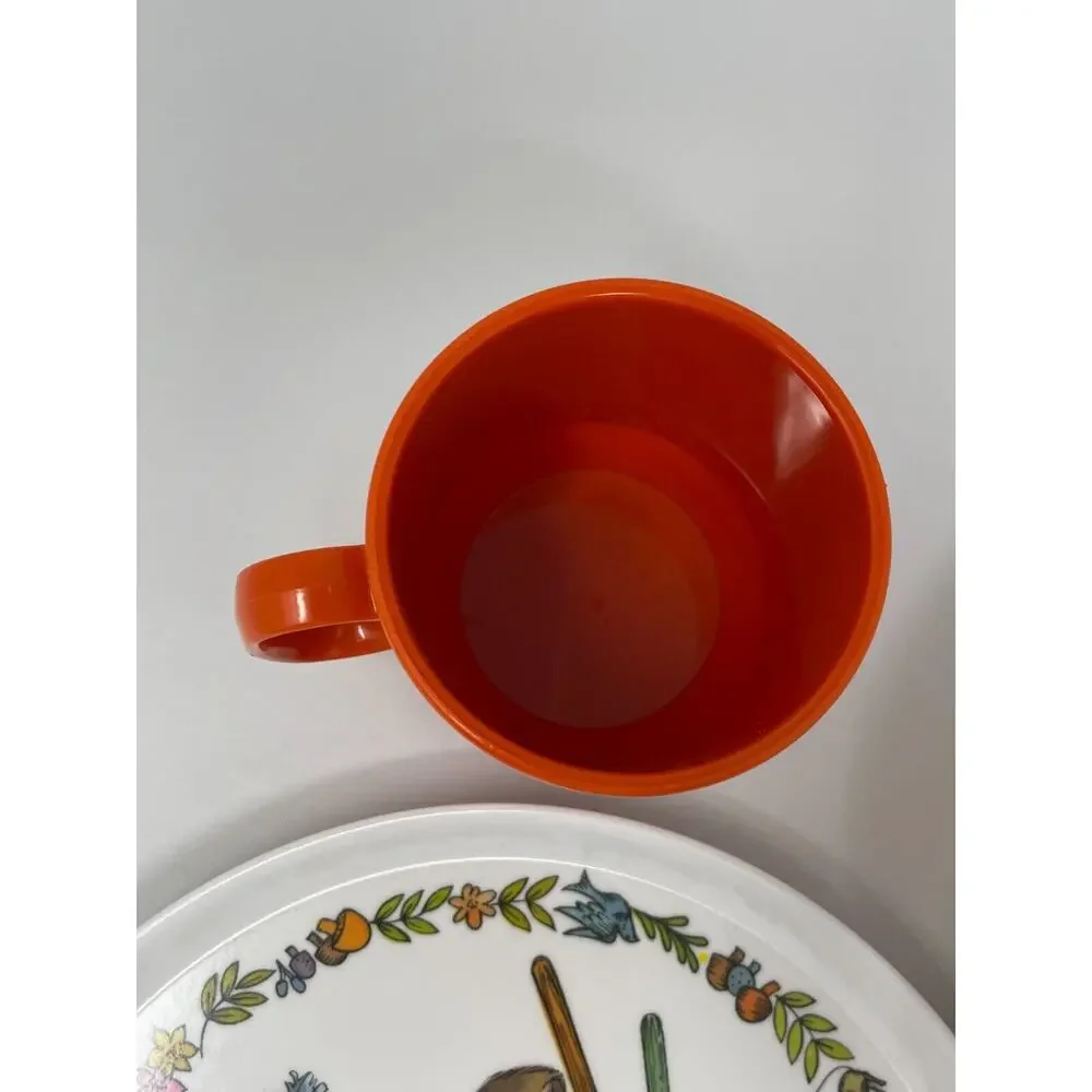 Vintage SiLite Melmac Style Child's Dish/Bowl/Cup Set Boy Bunny Cottagecore Home